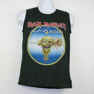 Vintage Changes Tag Iron Maiden Band Play With Madness Sleeveless Shirt (M)